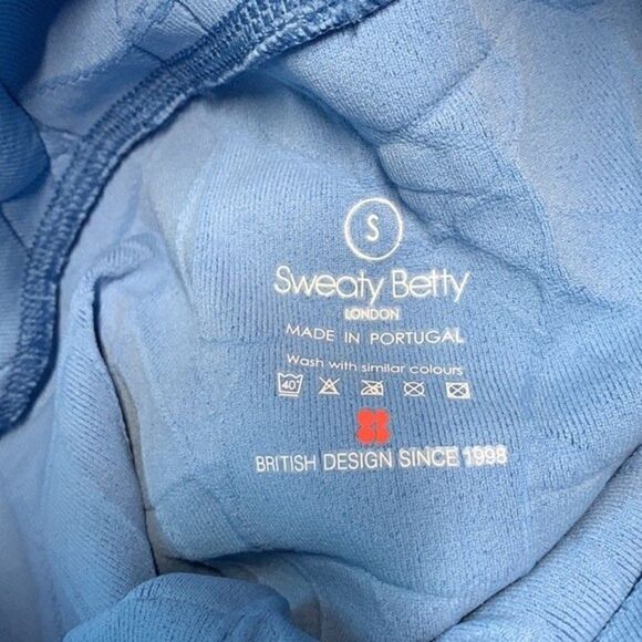 NWOT Sweaty Betty | Motion Jacquard 7/8 Workout Legging Regatta Blue - Picture 9 of 10
